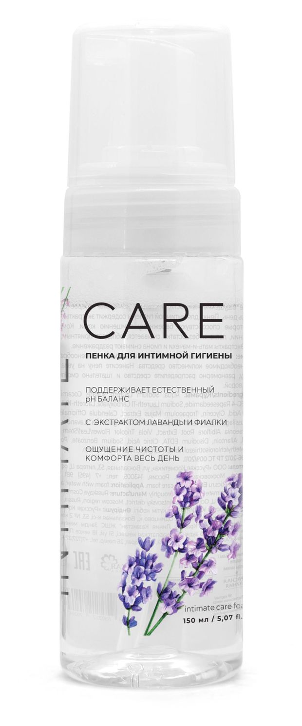 Пенка для интимной гигиены Красная Линия лаванда фиалка, 150 мл