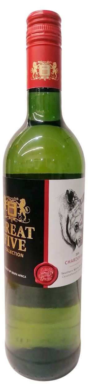Вино Great Five Шардоне Блан белое полусухое ЮАР, 0,75 л
