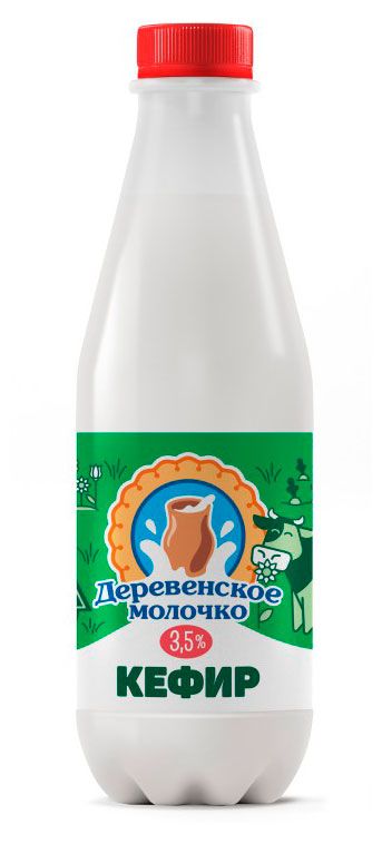 Кефир Деревенское молочко 3,5% БЗМЖ, 850 г