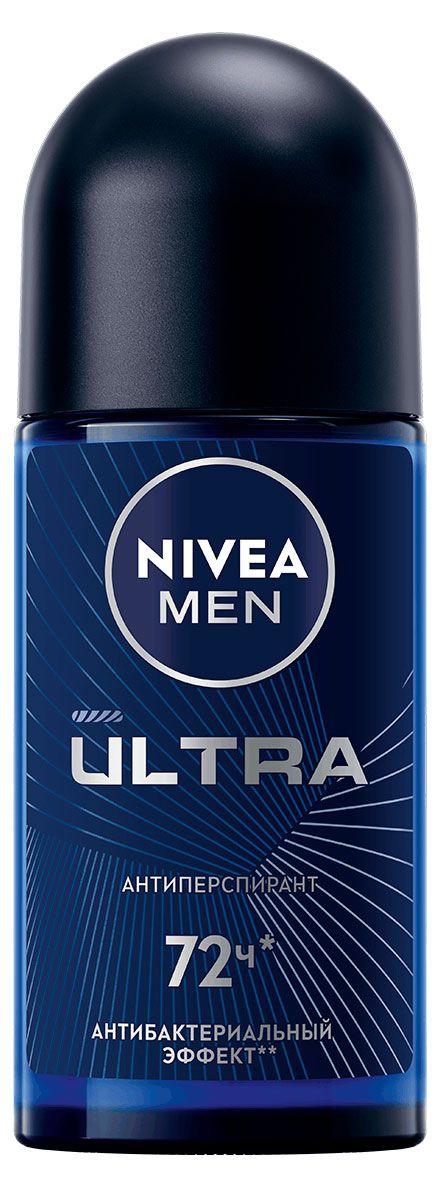 Дезодорант-антиперспирант шариковый NIVEA MEN ULTRA с антибактериальным эффектом, 50 мл