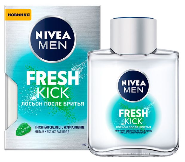 Лосьон после бритья NIVEA MEN Fresh Kick приятная свежесть с мятой, 100 мл