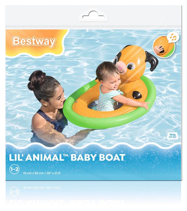 Ходунки водные для плавания BESTWAY Lil Animal Baby Boat 450₽