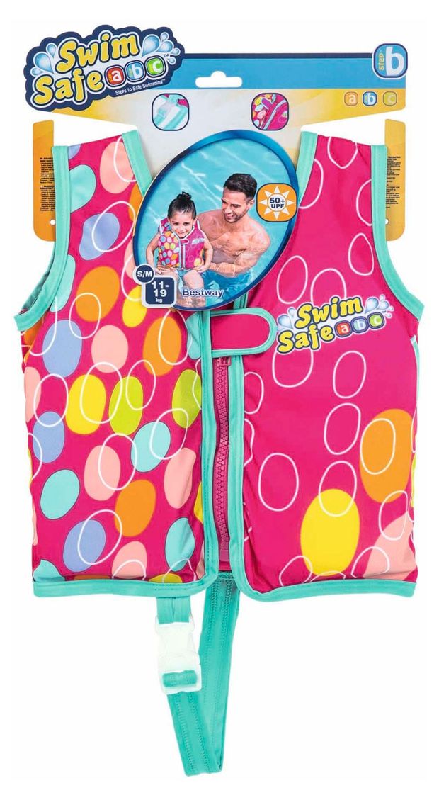 Жилет для плавания BESTWAY Swim Safe Aquastar Fabric Swim Vest S/M, в ассортименте