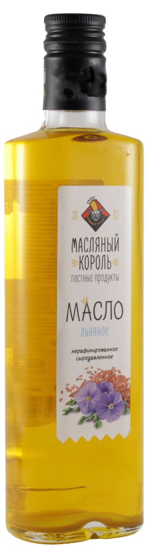 Масло льняное Масляный король нерафинированное, 350 мл
