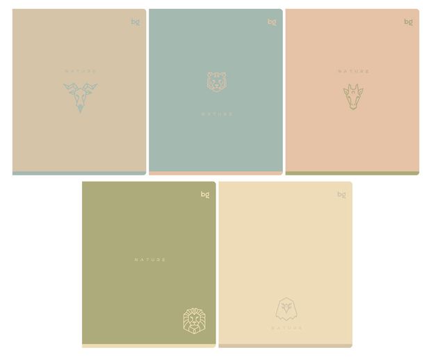 Тетрадь BG Nature soft-touch в клетку А5 48 л 1 шт в ассортименте 65₽