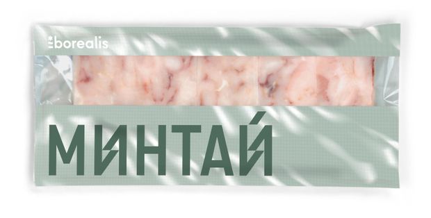 Минтай замороженный Borealis филе блочное, 750 г