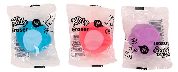 Ластик коллекция Вейв, Лапка 4,3х3,8х1,3 см, 1 шт в ассортименте