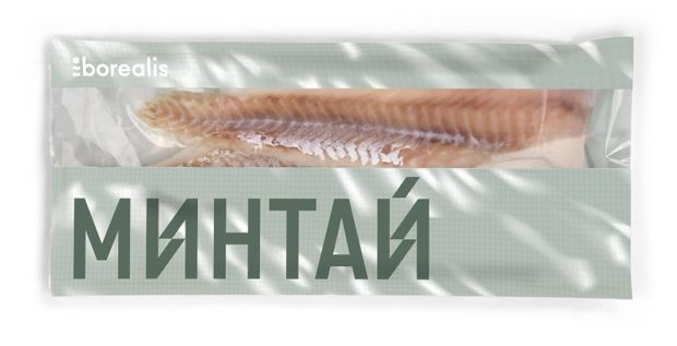 Минтай замороженный Borealis филе без кожи 650 г 640₽