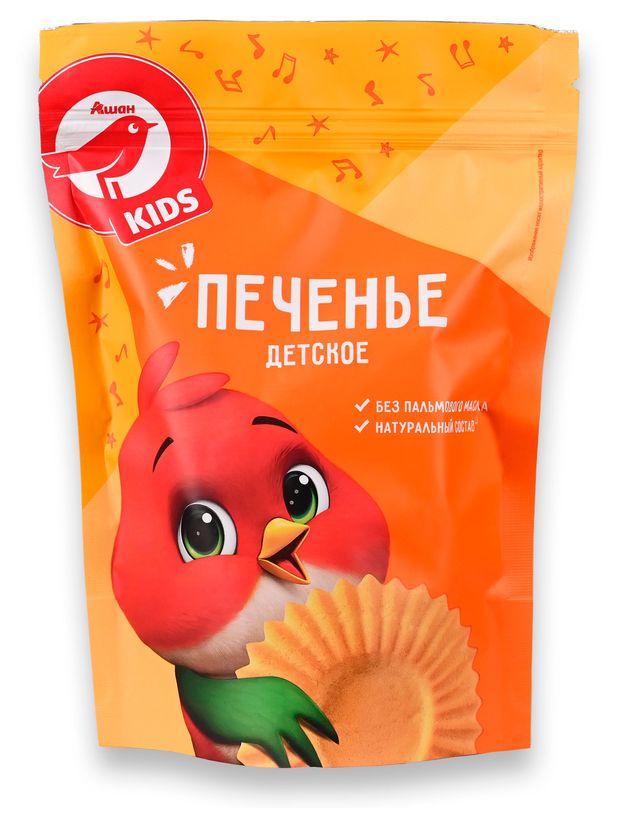 Все для детей Печенье детское АШАН Красная птица Kids, 120 г