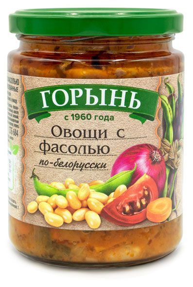 Овощи с фасолью Горынь по-белорусски, 430 г