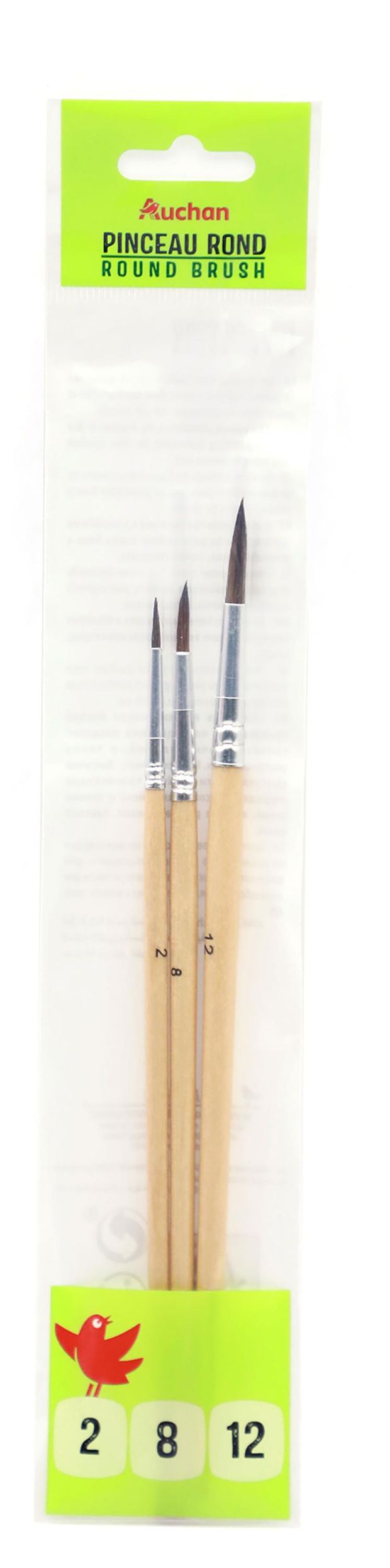 Набор кистей АШАН Красная птица 3 шт 30₽