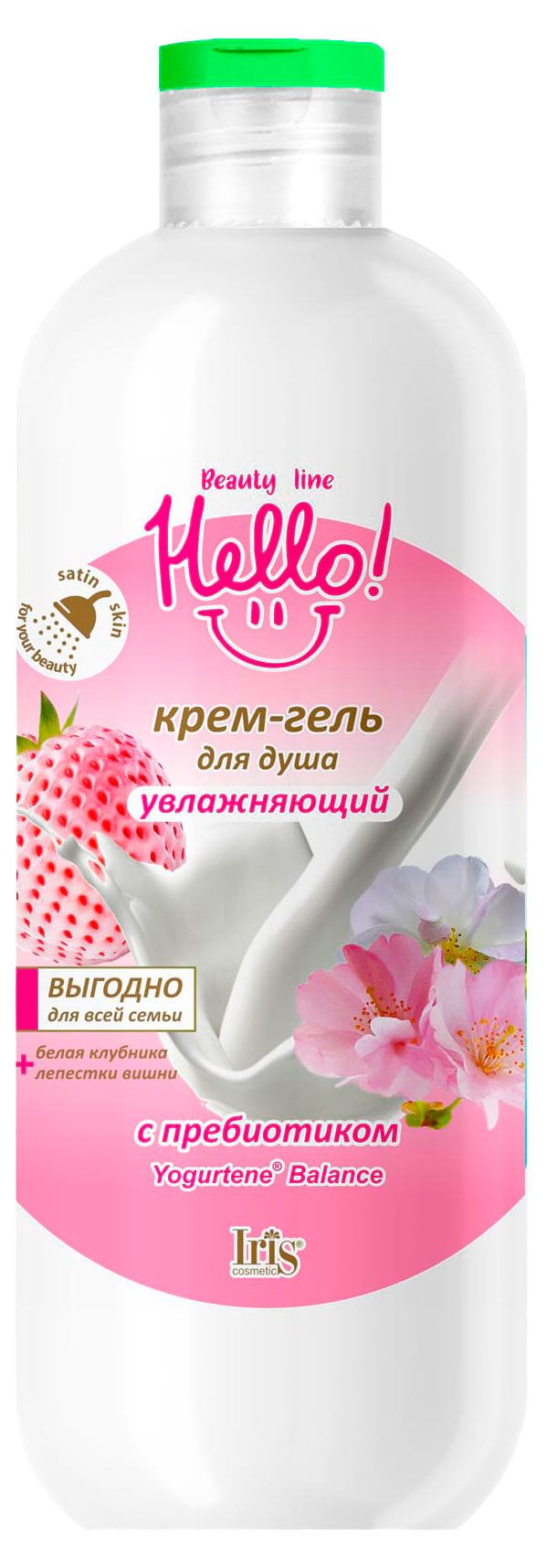 Крем-гель для душа Iris увлажняющий Hello Beauty Line, 500 мл