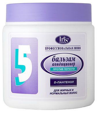 Бальзам-кондиционер для волос Iris 5 Профессиональная линия Профилактика перхоти с D-пантенолом, 500 мл