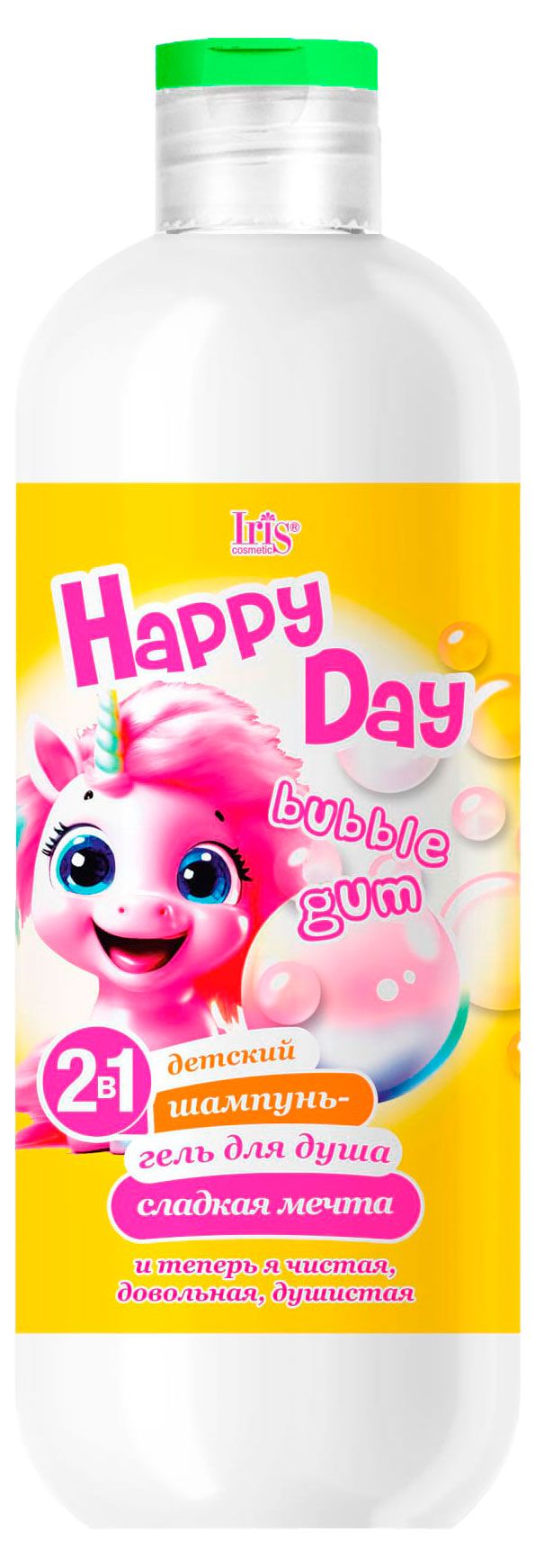 Шампунь-гель для душа Iris детский 2в1 Happy Day сладкая мечта 500 мл 370₽