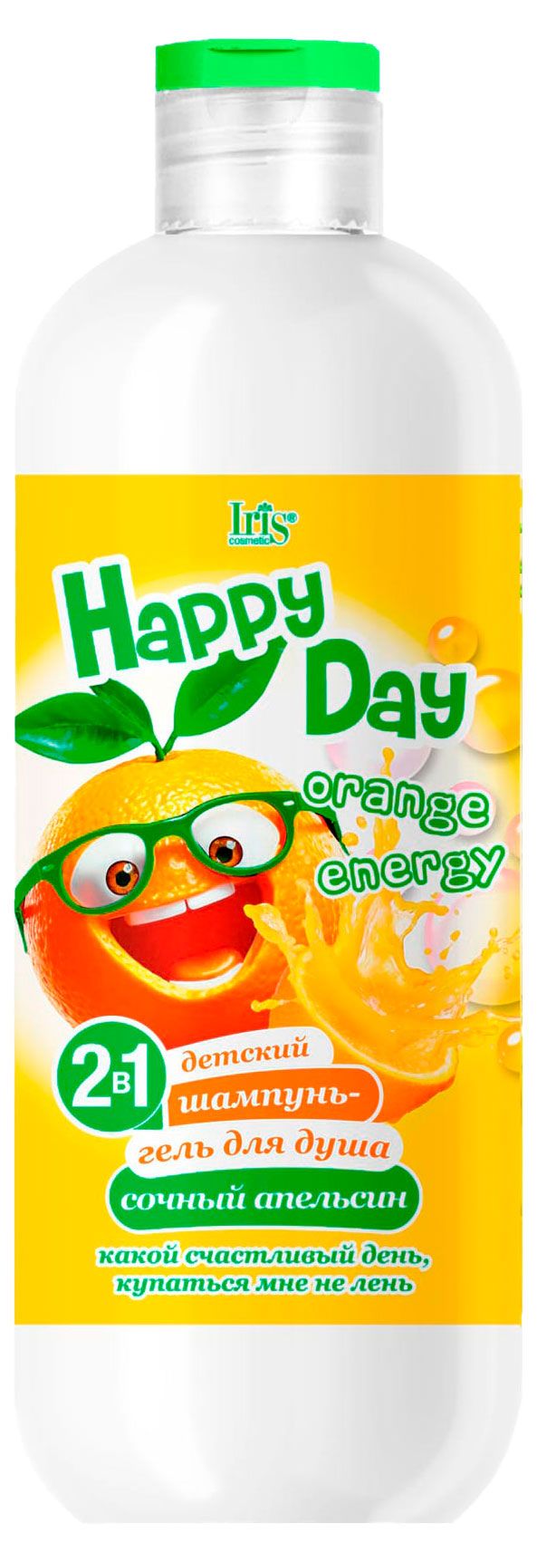 Шампунь-гель для душа Iris детский 2в1 Happy Day сочный апельсин 500 мл 370₽