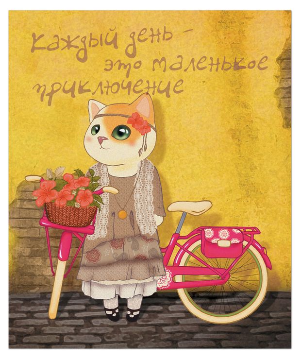 Тетрадь Полином Кошечки мимими в клетку 48 л в ассортименте 80₽