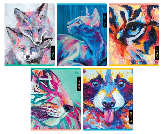 Тетрадь BG Cute art в клетку А5 80 л, 1 шт в ассортименте