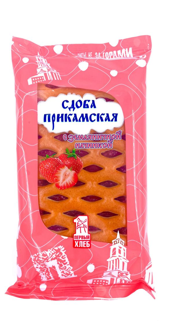 Сдоба Первый хлеб с земляничной начинкой, 150 г