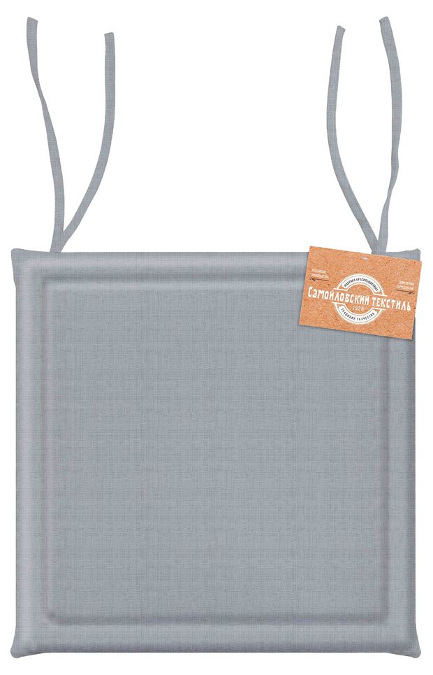 Подушка для стула Самойловский Текстиль серая, 40х40 см