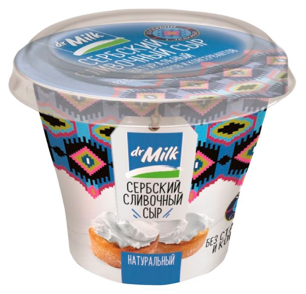Сыр творожный Сливочный Dr.Milk Сербский натуральный 60% БЗМЖ Сербия, 150 г