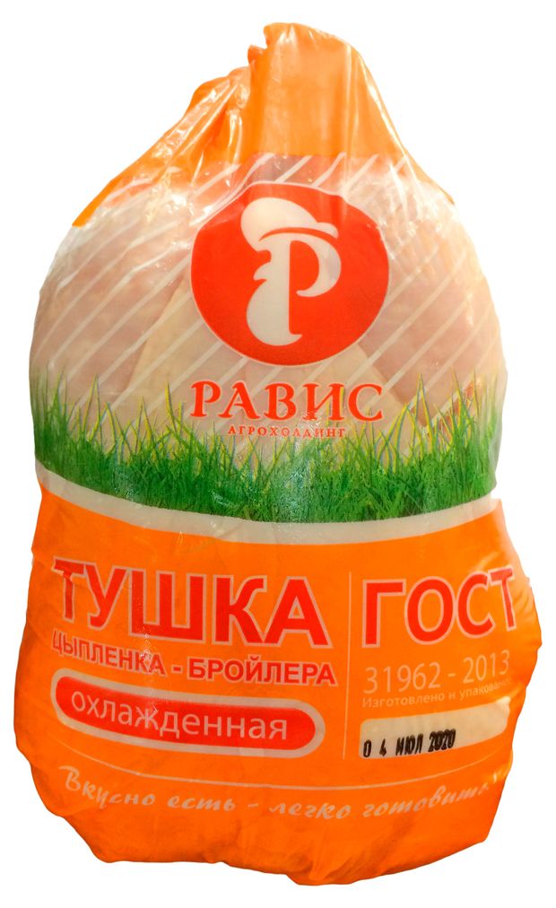 Тушка цыпленка-бройлера Равис 1 сорт охлажденная, ~ 1,8 кг