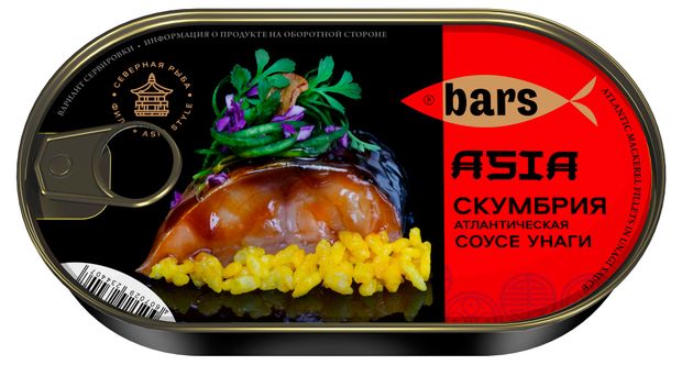 Скумбрия атлантическая БАРС в соусе Унаги, 175 г