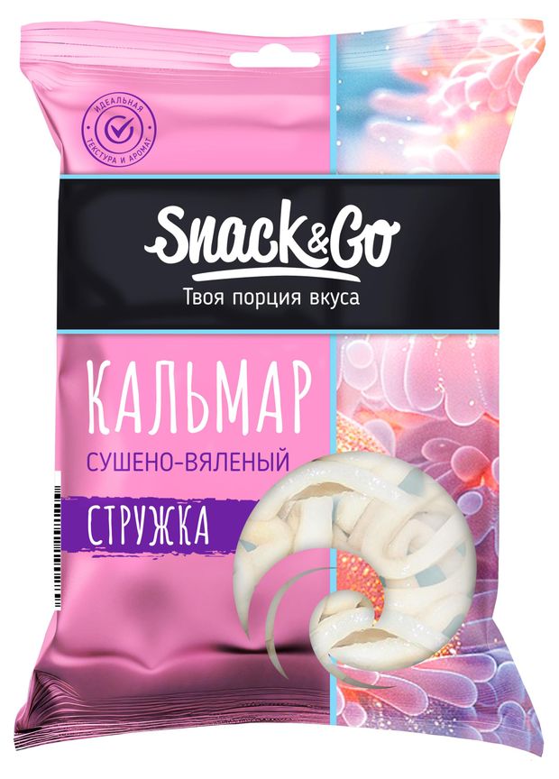 Кальмар стружка Snack&Go сушено-вяленый, 70 г