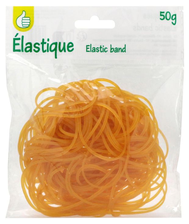 Резинки Pouce желтые 5 мм, 50 г