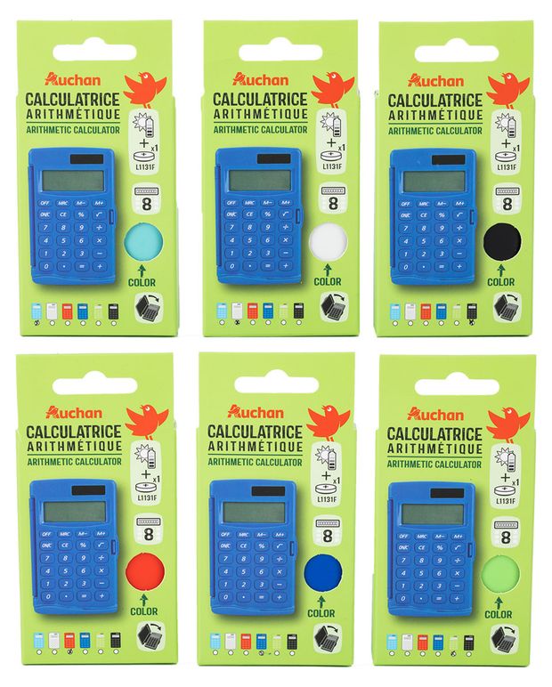 Калькулятор АШАН Красная птица 8 разрядный карманный 1 шт в ассортименте 300₽