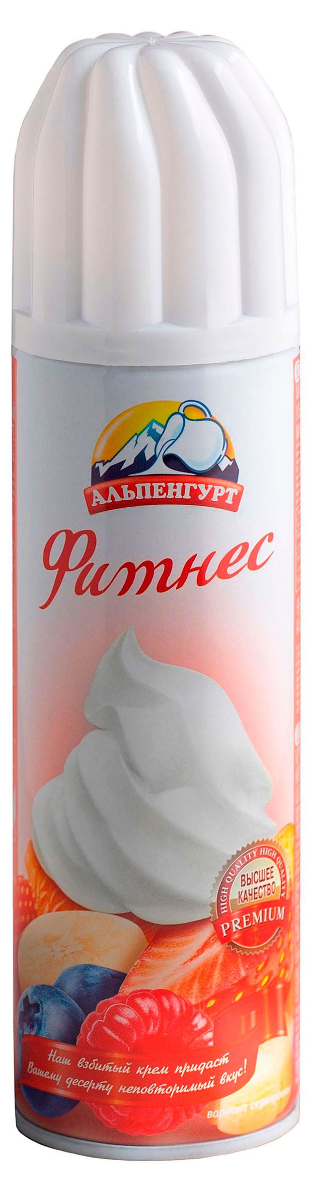 Крем взбитый Альпенгурт Фитнес на растительных маслах 24%, 250 г