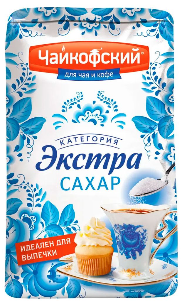 Сахар Чайкофский Экстра кристаллический, 900 г