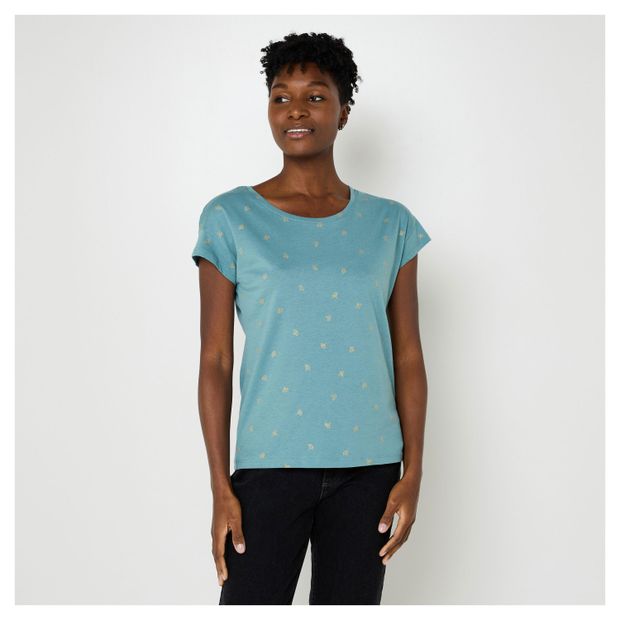Футболка женская InExtenso бирюзовая