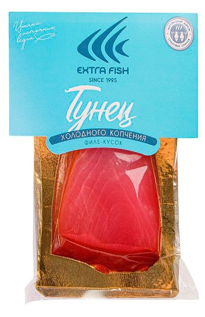 Тунец холодного копчения Экстра Фиш филе-кусок, 150 г
