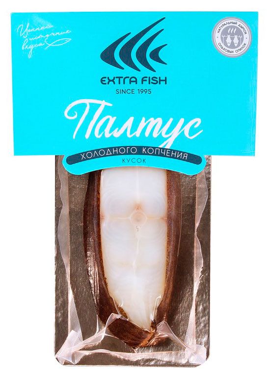 Палтус холодного копчения Экстра Фиш филе-кусок, 200 г
