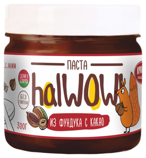 Паста из фундука Красный пищевик с какао, 300 г