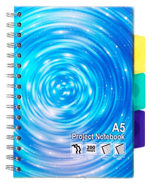 Тетрадь общая KEYROAD в клетку А5, 100 л в ассортименте