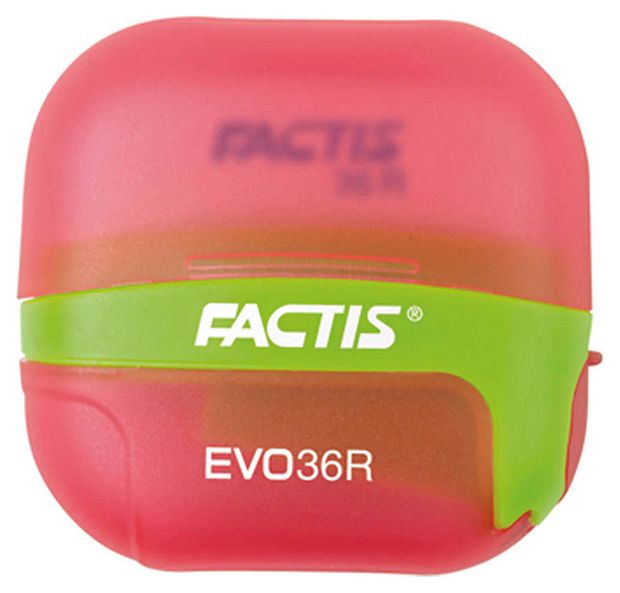 Точилка-ластик Factis FACTIS EVO36R с контейнером и стирательной резинкой, 1 шт в ассортименте