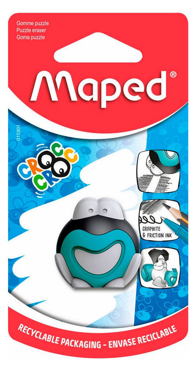 Ластик-пазл Maped CROC CROC PUZZLE FROG для точного стирания, 1 шт в ассортименте