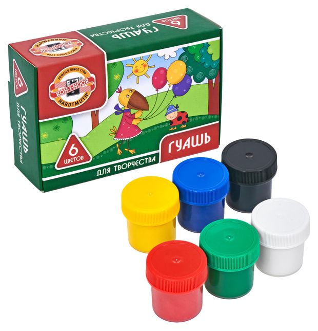 Гуашь Koh-i-Noor, 6 цветов