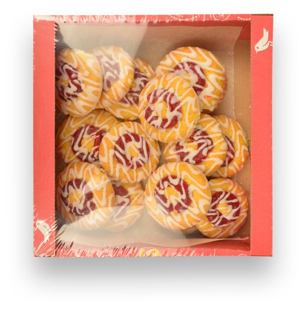 Печенье бисквитное АШАН Красная птица с малиновым джемом, 450 г