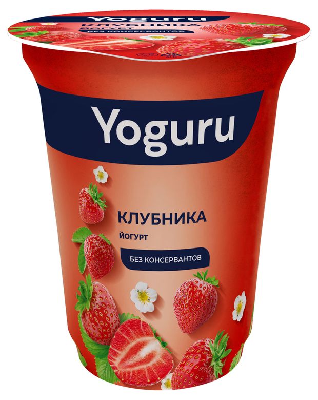 Йогурт Yoguru Клубника 1,5%, 310 г