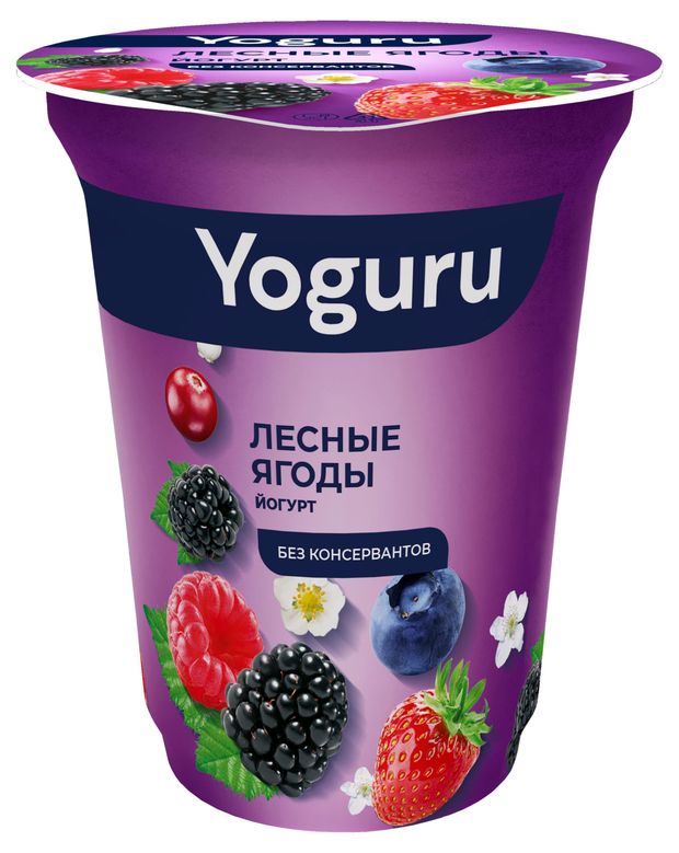 Йогурт Yoguru Лесные ягоды 1,5%, 310 г