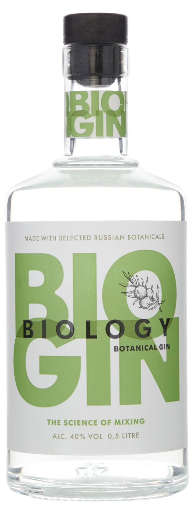Джин BIOLOGY 40% Россия, 0,5 л