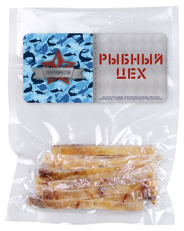 Минтай вяленый Рыбный цех палочки, 50 г