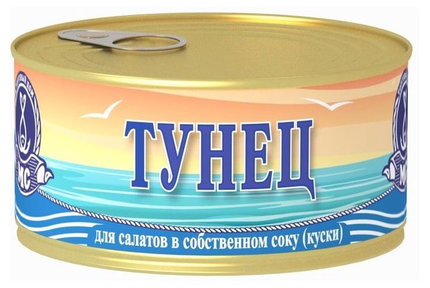 Тунец рубленный Морское содружество в собственном соку для салатов, 185 г