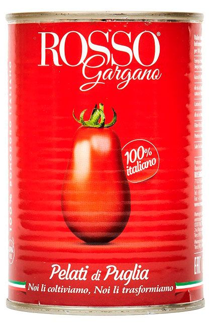 Томаты целые Rosso Gargano очищенные, 400 г