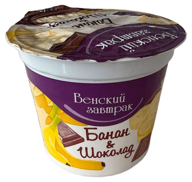 Десерт творожный Венский завтрак Банан и Шоколад 4% Беларусь охлажденный, 150 г