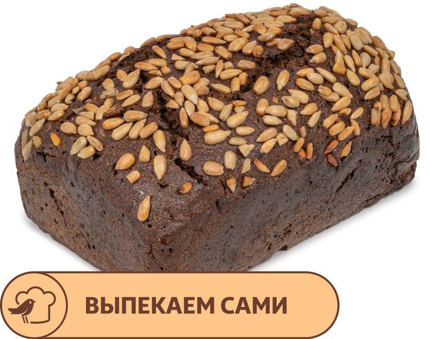 Хлеб АШАН Бородинский заварной с семечками 360 г 75₽