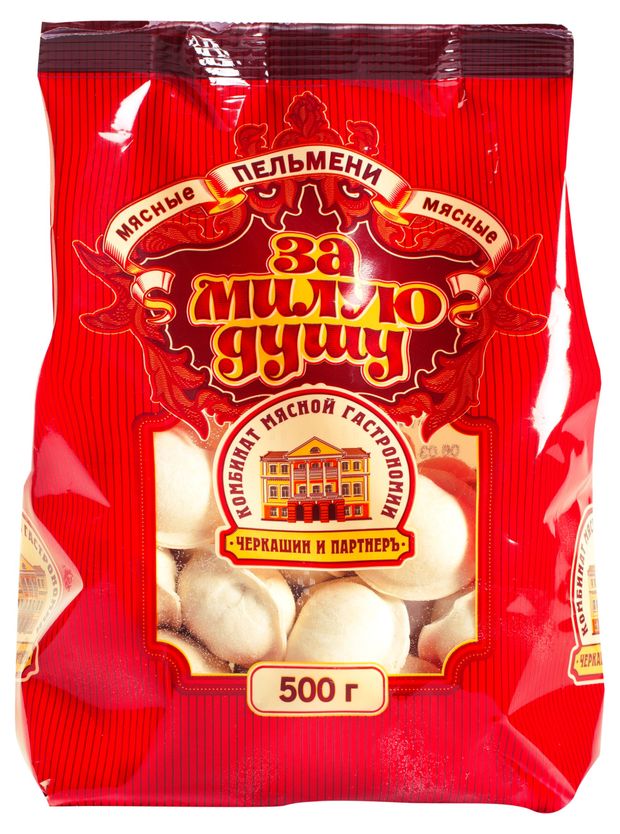 Пельмени мясные Черкашин и Партнеръ За милую душу из свинины и говядины замороженные, 500 г