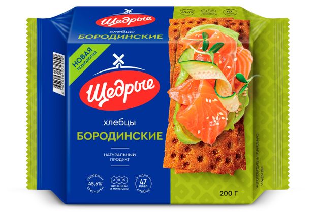 Хлебцы Щедрые Бородинские 200 г 115₽